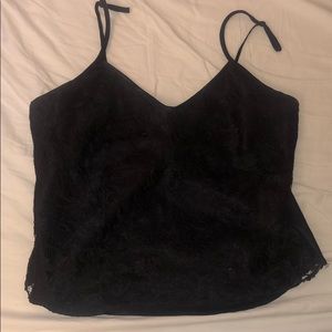 Black lace cami